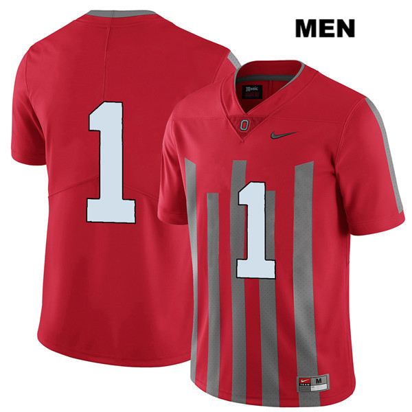 Ohio State Buckeyes Men's Jeffrey Okudah #1 Red Authentic Nike Elite No Name College NCAA Stitched Football Jersey GO19U47HY
